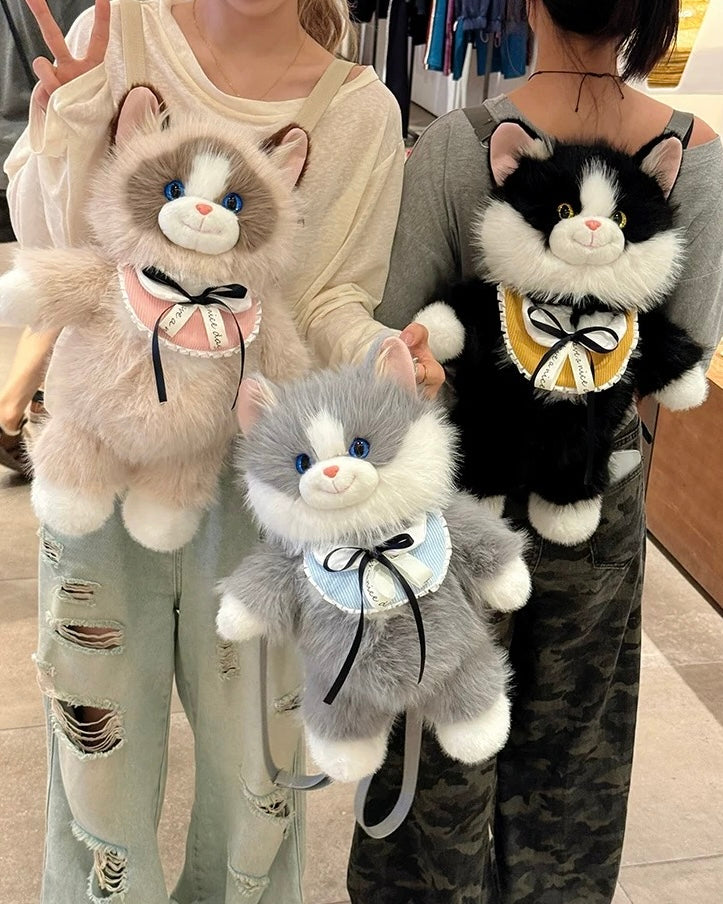 Plush Cat Backpack 🐈