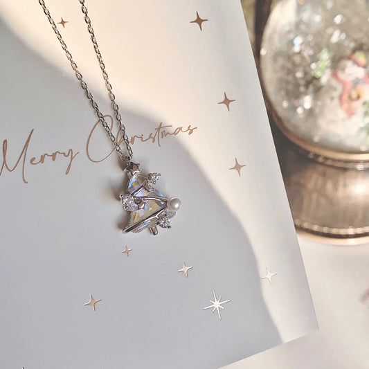 Aurora Pearl Christmas Tree Necklace🎄✨