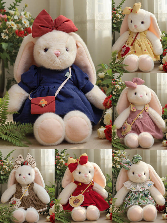 Bow Dress Bunny Plush Doll 🐰