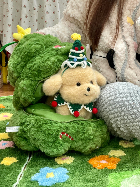 Christmas tree dolls + Puppy doll with dress 🎄