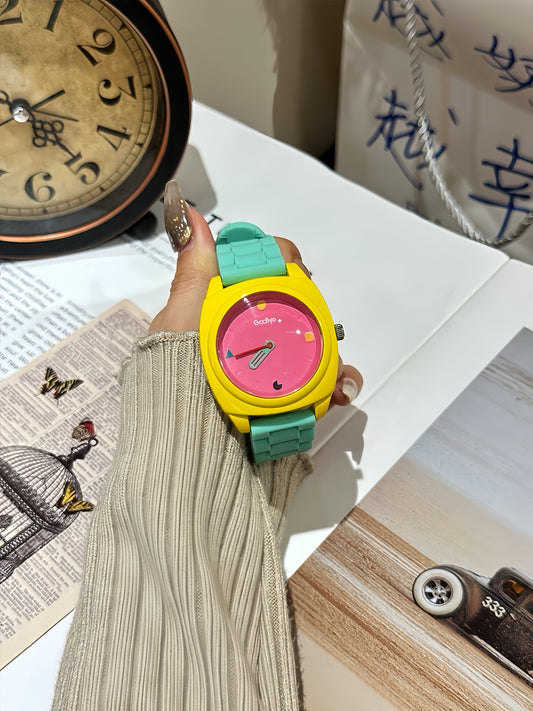 Linger🍡💖🌈🧃 Cute wristwatch in bright colors💞