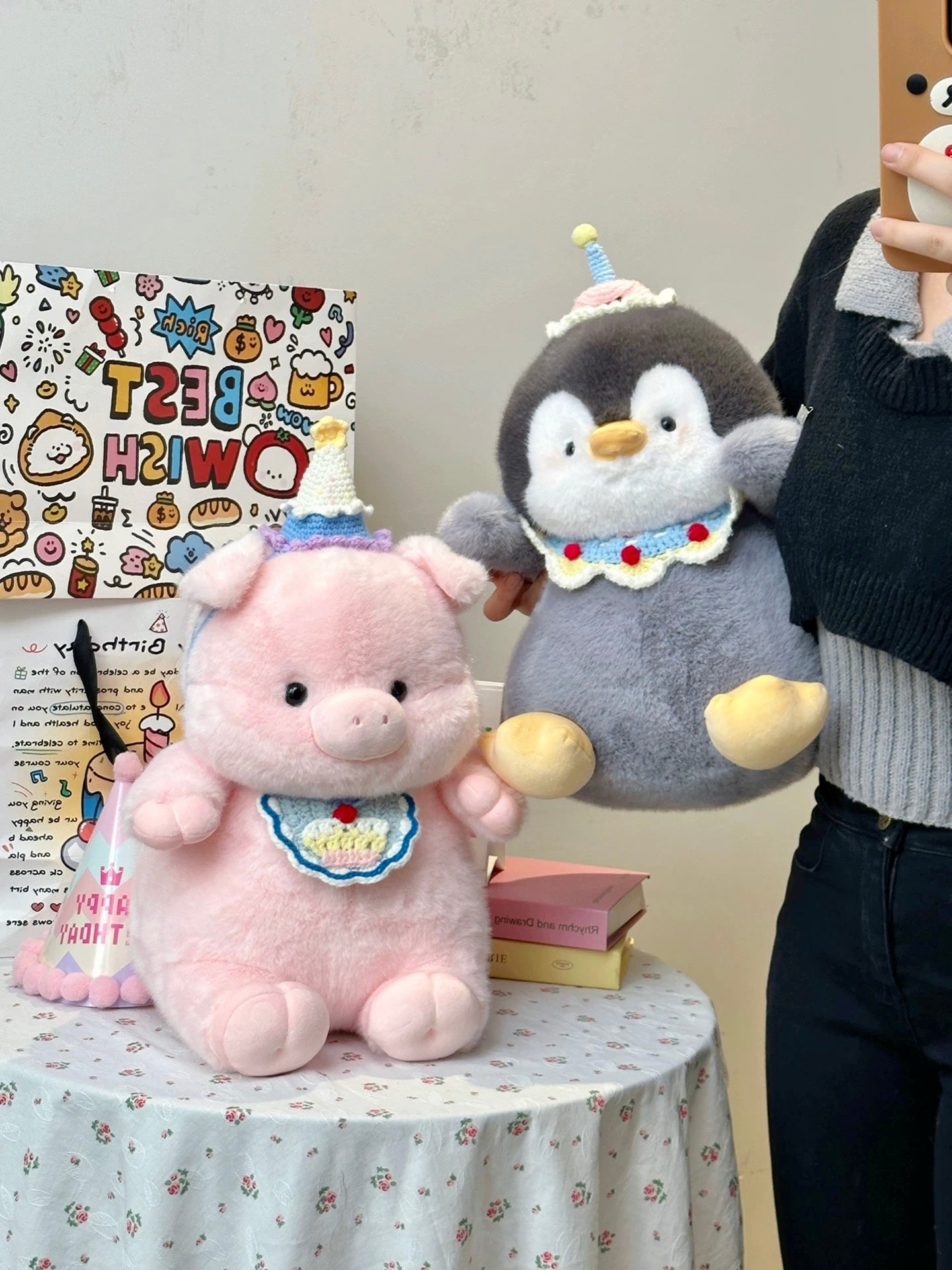 Fluffy Pig ,Elephant ,Penguin Doll🐷🐧🐘