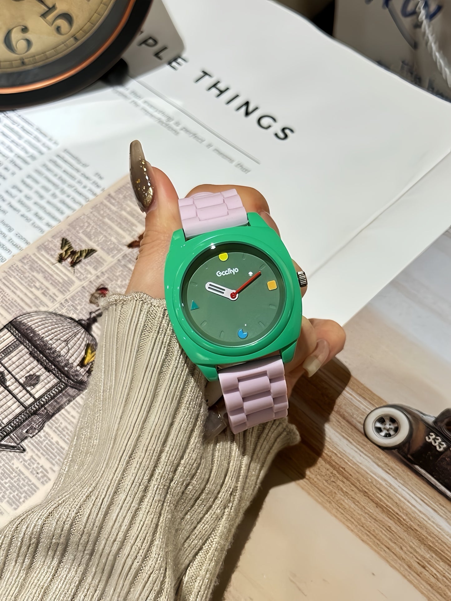 Linger🍡💖🌈🧃 Cute wristwatch in bright colors💞