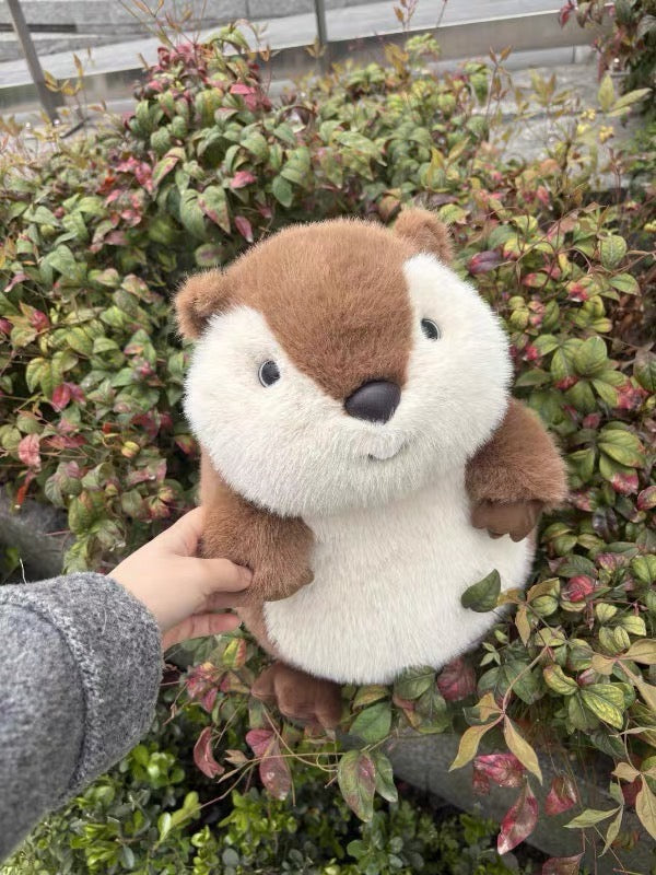 Kawaii Chubby Beaver Plush Toy – Soft & Huggable Stuffed Animal