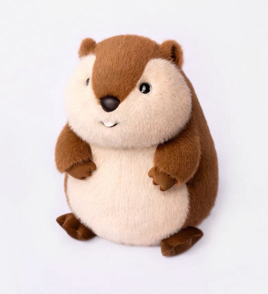 Kawaii Chubby Beaver Plush Toy – Soft & Huggable Stuffed Animal
